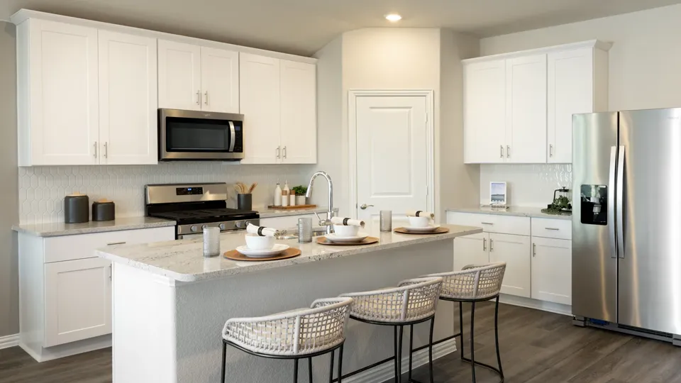 A kitchen in a Meritage Homes home