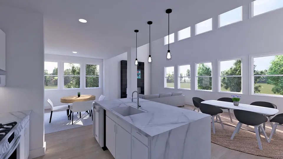 A kitchen in a Saratoga Homes home
